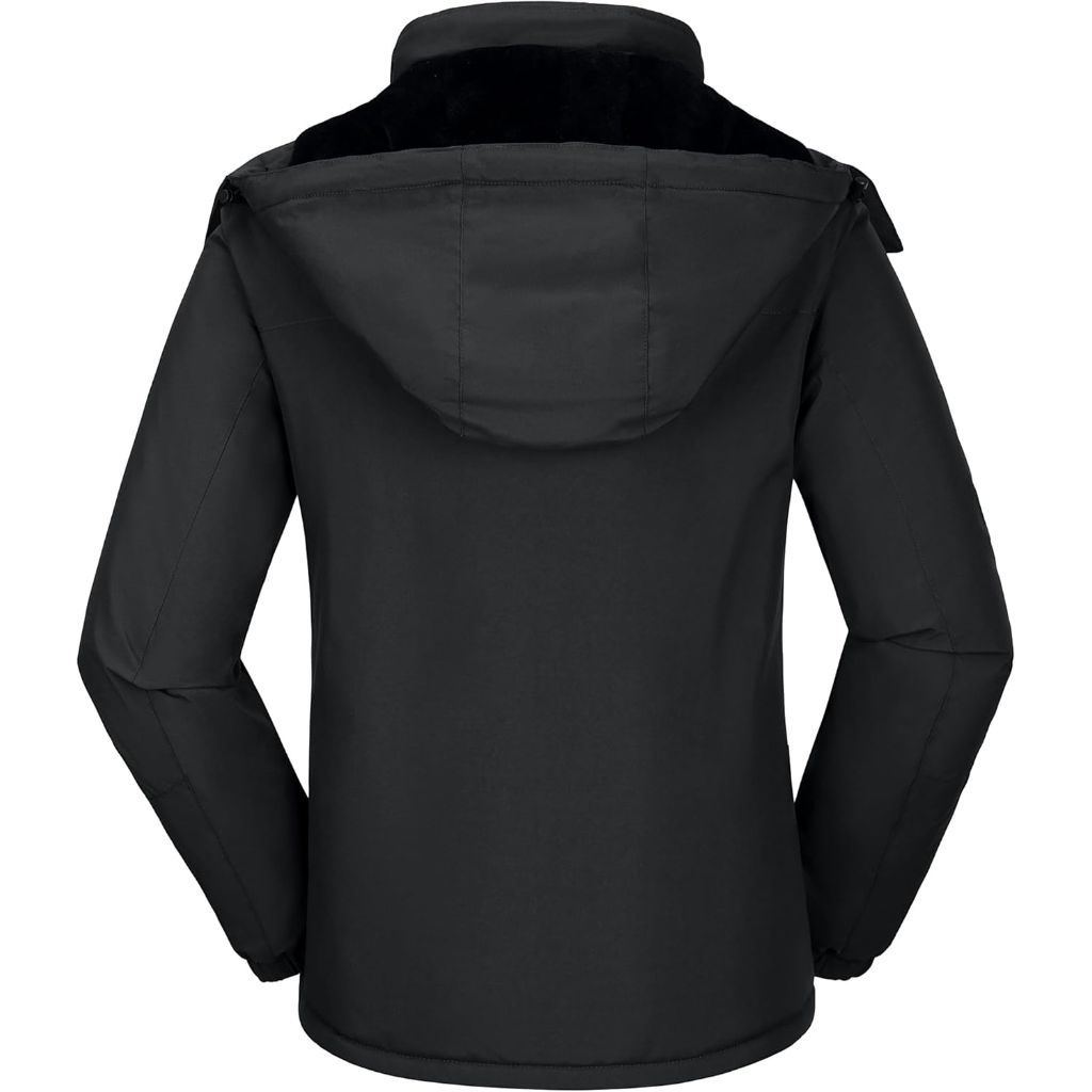 CAMELSPORTS Women's Waterproof Insulated Fleece Lined Snowboarding Jacket, Black, SZ L