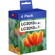 LC3013 High Yield Compatible Ink Cartridge Replacement for Brother LC3013 Ink Cartridges (Black, Cyan, Magenta, Yellow)