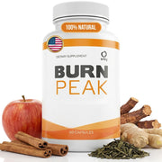BurnPeak – 100% Natural Formula with Apple Cider Vinegar, Ginger, Green Tea & More – 60 Capsules, 1-Month Supply