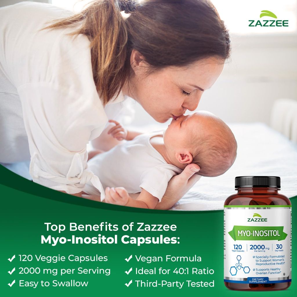 Zazzee Myo-Inositol Capsules, 120ct.