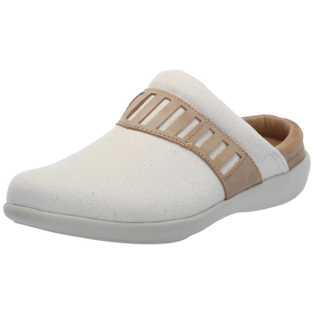Revitalign Women's Maria Clog (Fabric) - Cream, Size 7.5