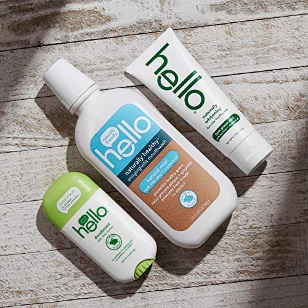 Hello Peace Out, Plaque Antigingivitis/Antiplaque Mouthwash - Natural Mint, 16 fl. oz. (3 Pack)