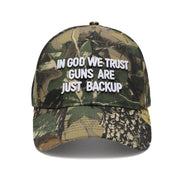 In God We Trust Guns are Just Backup Camo Country Hat for Men