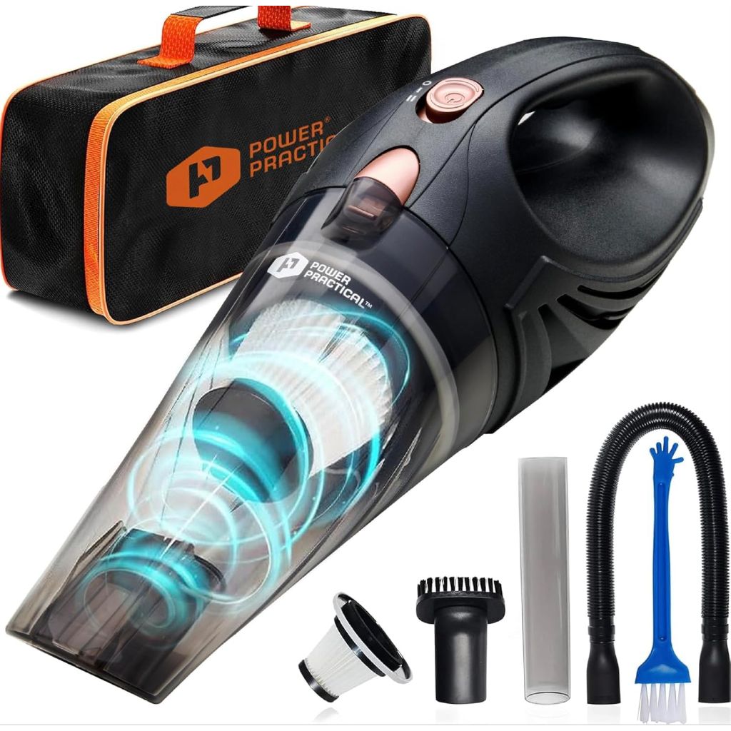 Power Practical Handheld Cordless Vacuum Cleaner, Rechargeable Portable Car Vacuums W/Strong Suction