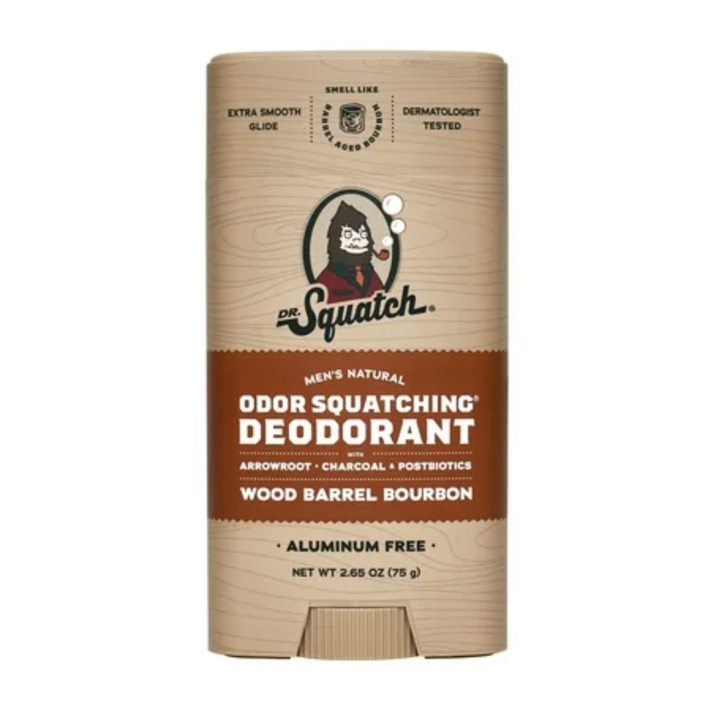 Dr. Squatch Wood Barrel Bourbon Natural Deodorant for Men  2.65 oz
