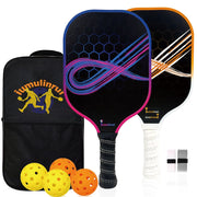 Iumulinrui Pickleball Paddles Set of 2 Carbon Fiber4 muti color