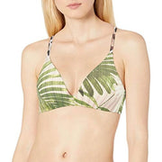 Vince Camuto Wrap Bikini Top Swimsuit with Strappy Back Detail, Fern - size XS