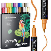 GenuisArt 24 Colors Acrylic Paint Pens