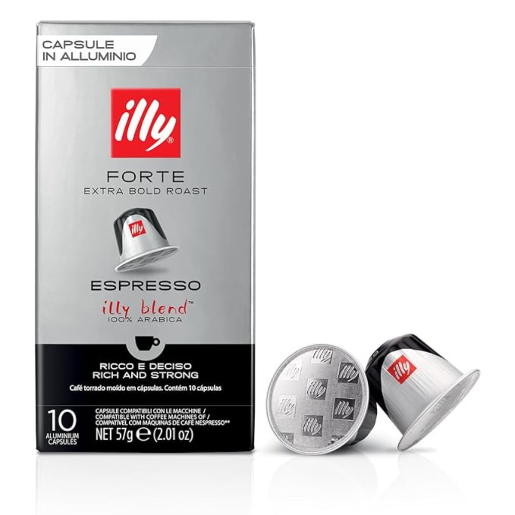 illy Espresso Forte Extra Bold Roast Nespresso Compatible Coffee Capsules - 10ct.