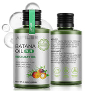 AIPILER Batana Oil for Hair Strengthening: Dr Sebi 100% Pure and Raw Honduras Hair Treatment Oil - 3.38 fl oz (Rosemary)