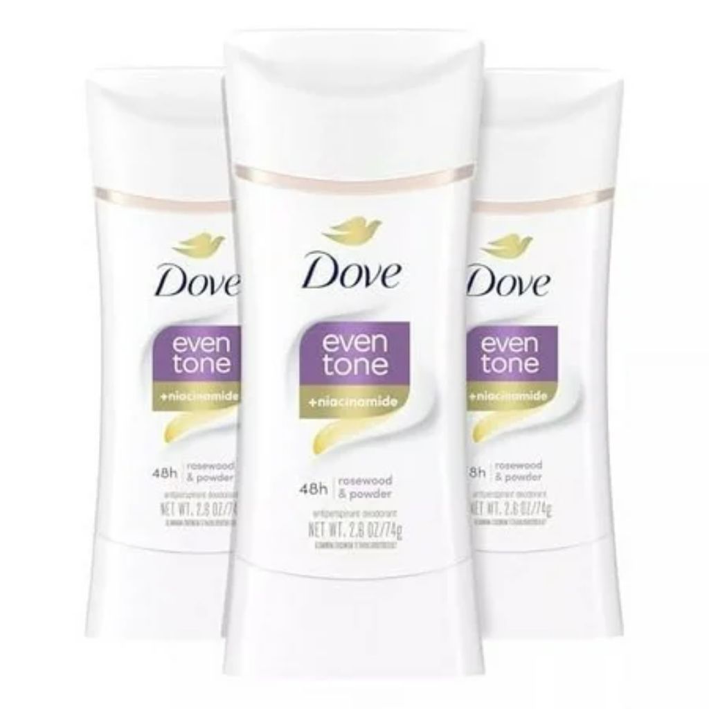 Dove Women's Even Tone Antiperspirant Deodorant for Uneven Skin Tone Restoring - 2.6 oz Stick (3 Pack)