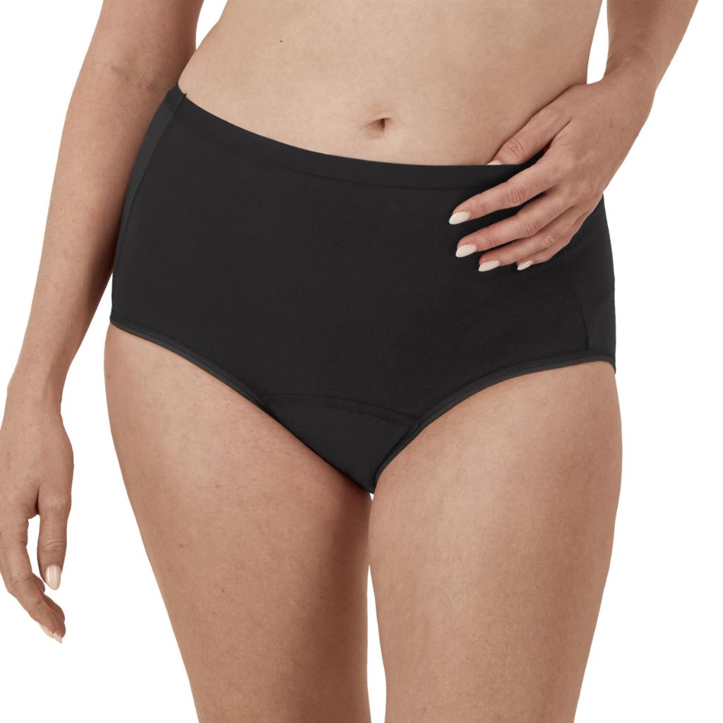 SZ 7/L Hanes Women's Comfort, Period. Briefs, Super Leak Post-Partum & Period Underwear, 3-Pack