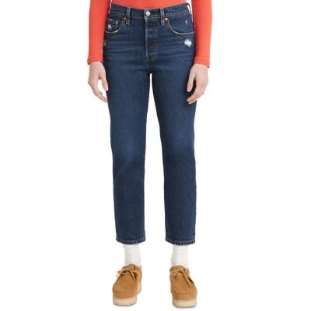 Levi's 501 Cropped Straight-Leg High Rise Jeans - Salsa Authentic