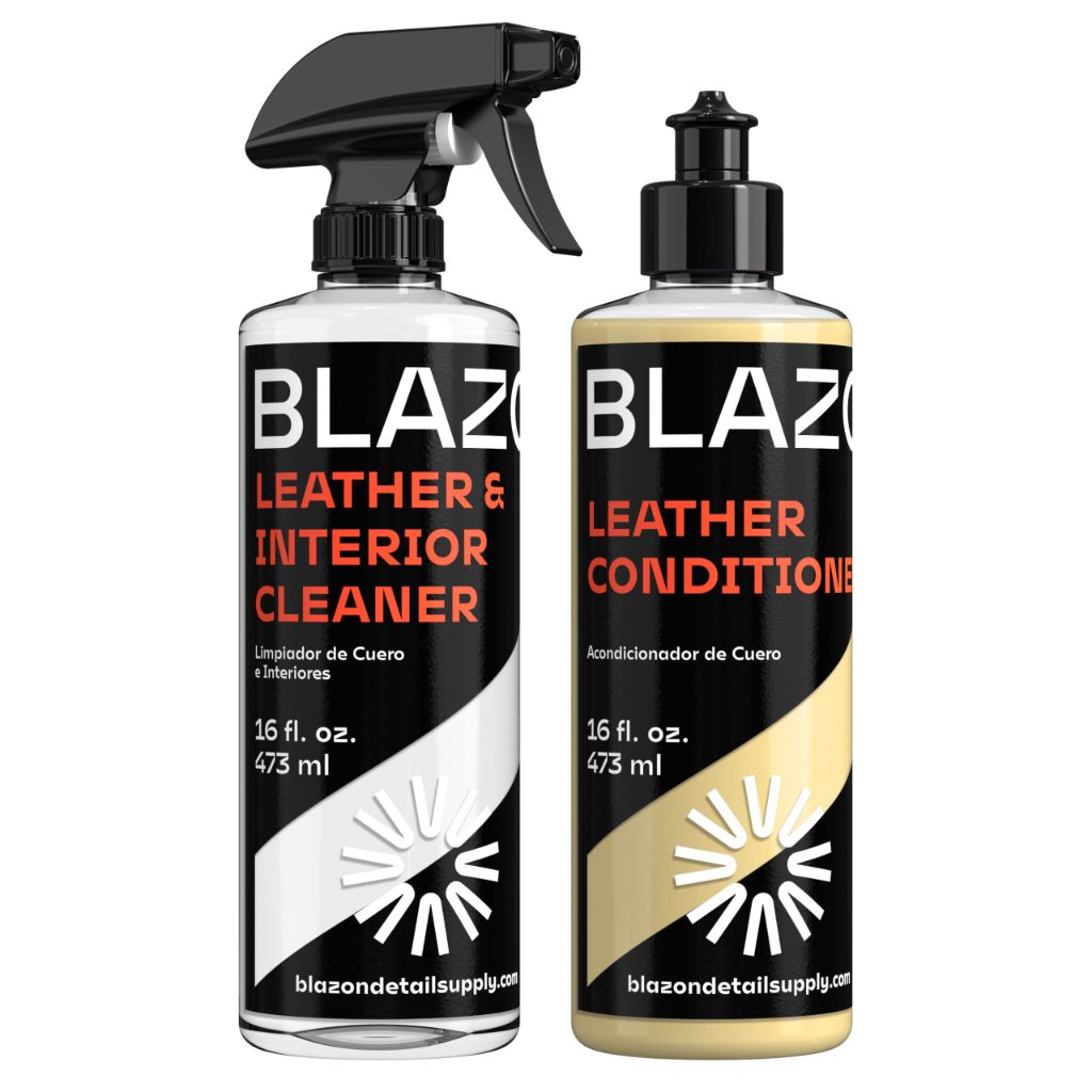BLAZON Leather & Interior Cleaner + Leather Conditioner COMBO- All-in-one Kit