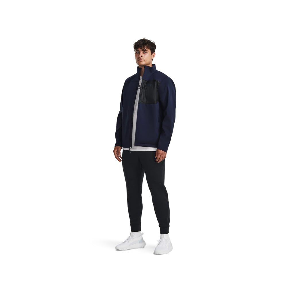 Under Armour Men's ColdGear Soft Shell, Midnight Navy/Black SZ L