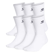 Adidas Originals - Trefoil - Adult Crew Socks (6-Pairs), White