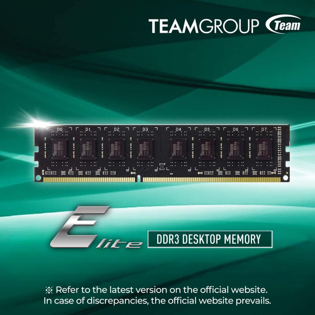 TEAMGROUP Elite DDR3 16GB Kit (2x8GB) 1600MHz (PC3-12800) CL11 Unbuffered Non-ECC 1.5V UDIMM 240