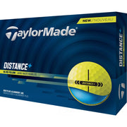 TaylorMade TM Distance+ Golf Balls 1-Dozen Yellow
