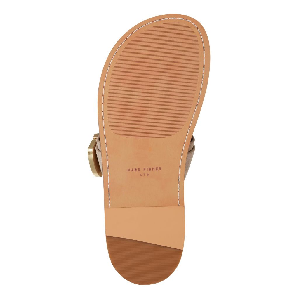 Marc Fisher LTD Women's Hallyn Sandal, Taupe Suede 240 - size 7.5M