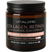 Collagen, Retinol Moisturizer & Wrinkle Cream with Hyaluronic Acid. Instant Face Lift Cream. Anti-Aging skincare for Neck & Décolleté. For Women and Men- Made in the USA for day & night use.