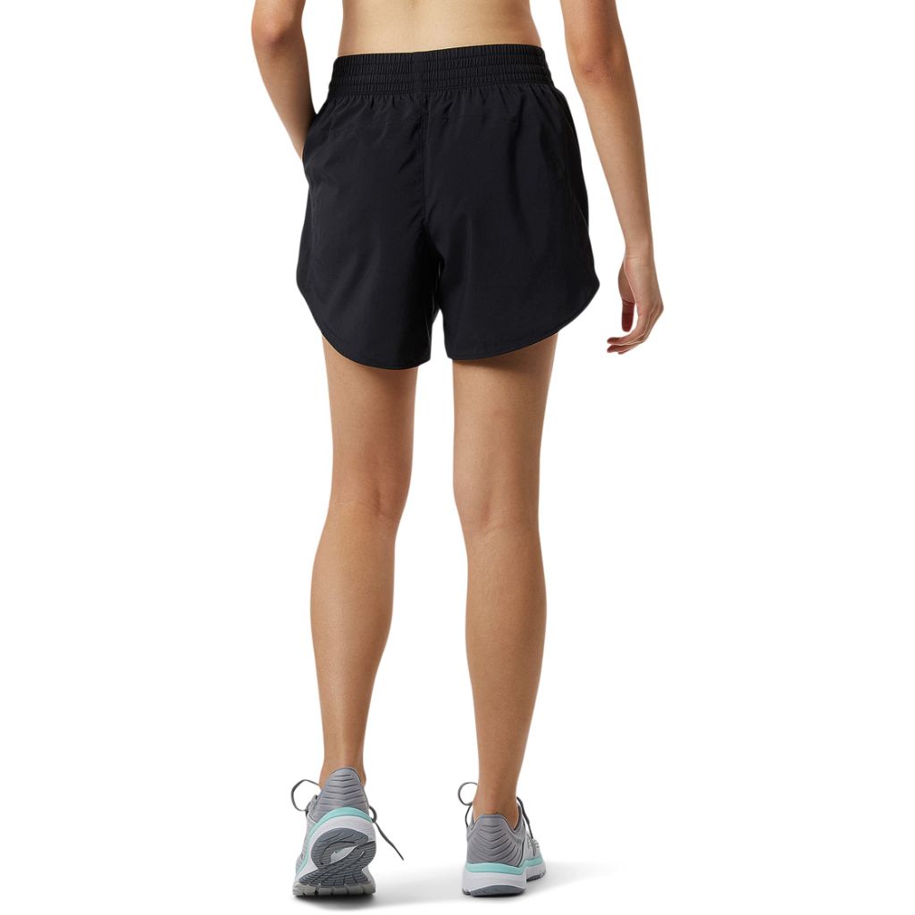 New Balance Womens Accelerate 5 Inch Shorts, Black, X-Small