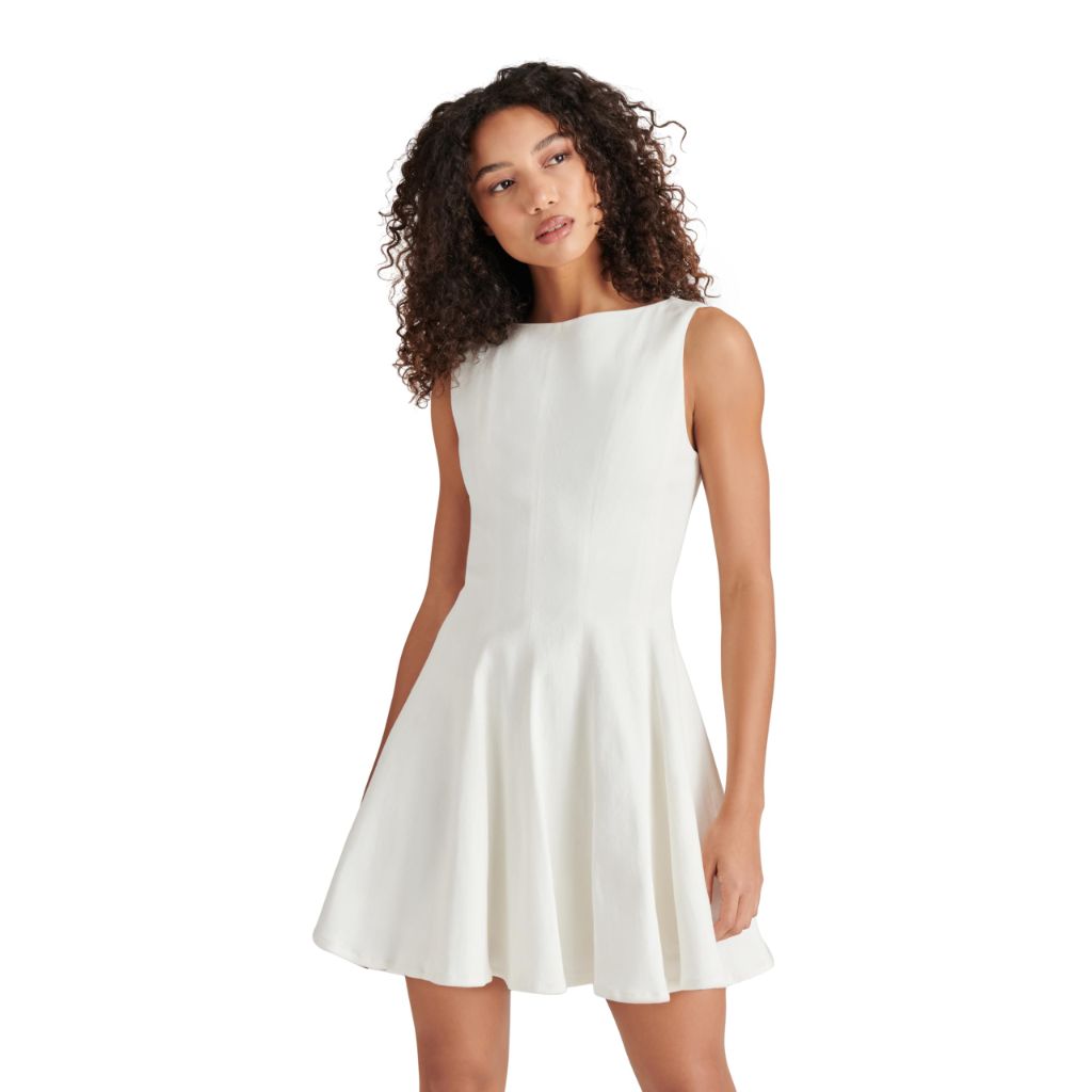 Steve Madden Apparel NILI Dress, White, 10