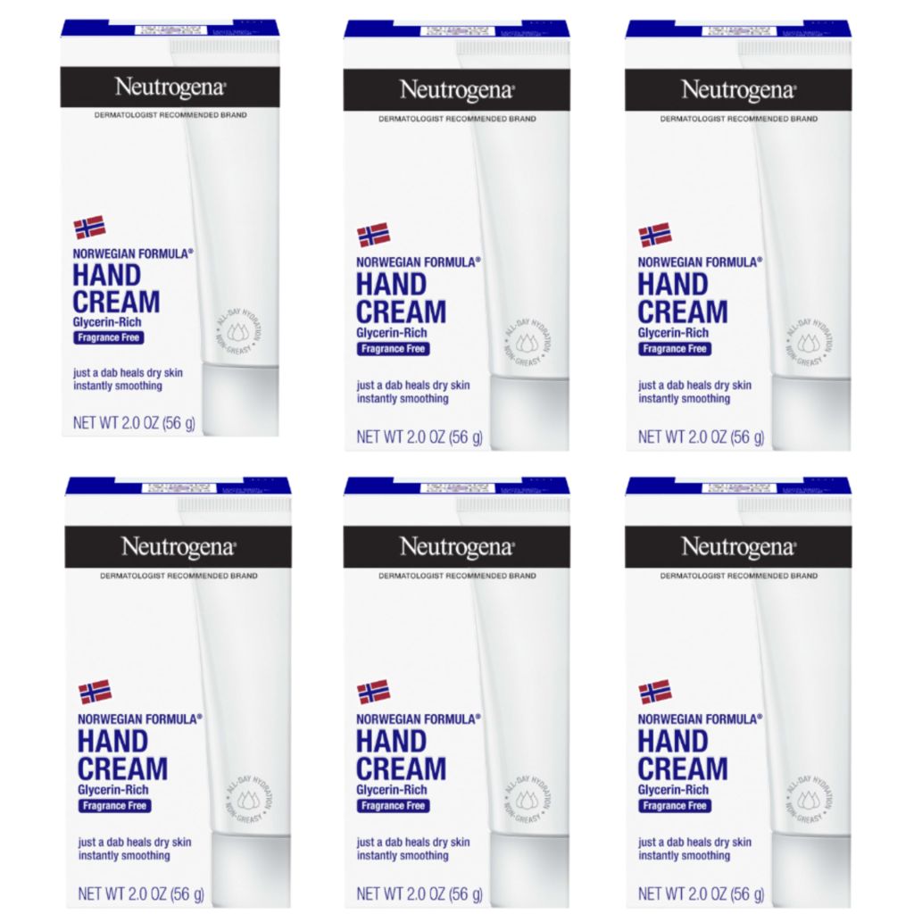 Neutrogena Norwegian Formula Moisturizing Hand Cream & Lotion for Dry Hands,  6 Pack, 2 oz Each (Total 12 Fl Oz)