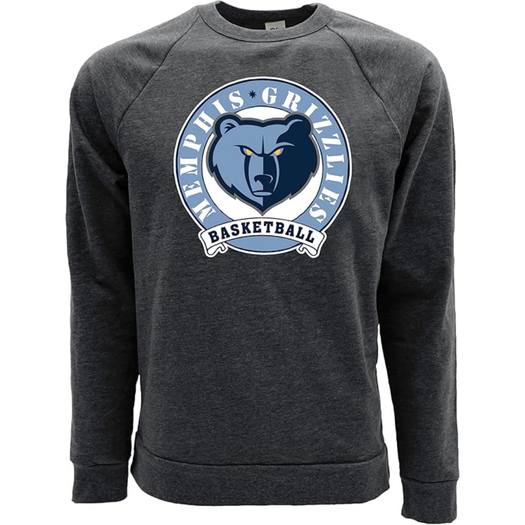 Blue 84 NBA Officially Licensed Tri-Blend Crewneck Sweatshirt - Memphis Grizzlies, Size XL
