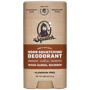 Dr. Squatch Wood Barrel Bourbon Natural Deodorant for Men  2.65 oz