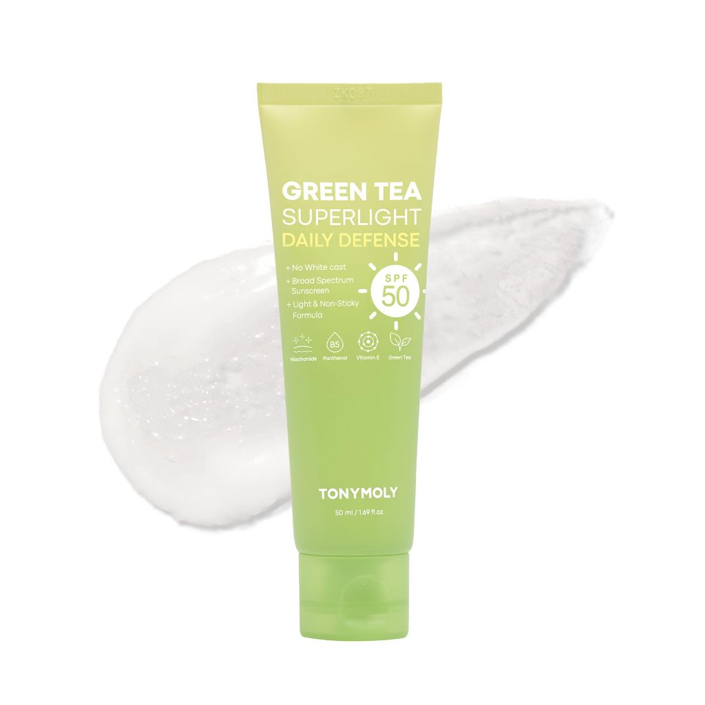 TONYMOLY Green Tea Korean Sunscreen SPF 50, Travel Size - 50mL