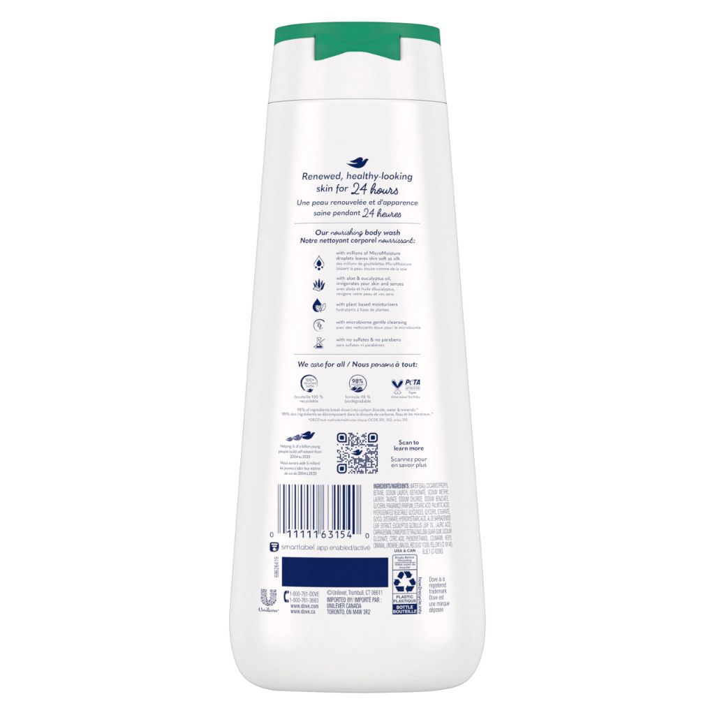 Dove Body Wash Invigorate Aloe & Eucalyptus | 20 oz