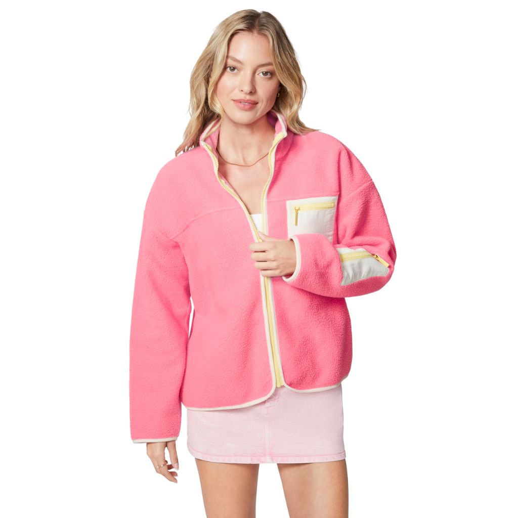 Florence by mills Women's Cuddle Up Collection Fleece Zip Jacket, Aurora Pink, X-Large