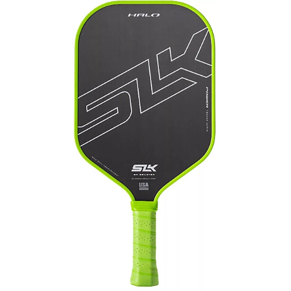 Selkirk Slk Halo Power XL Raw Carbon Fiber Pickleball Paddle - Green
