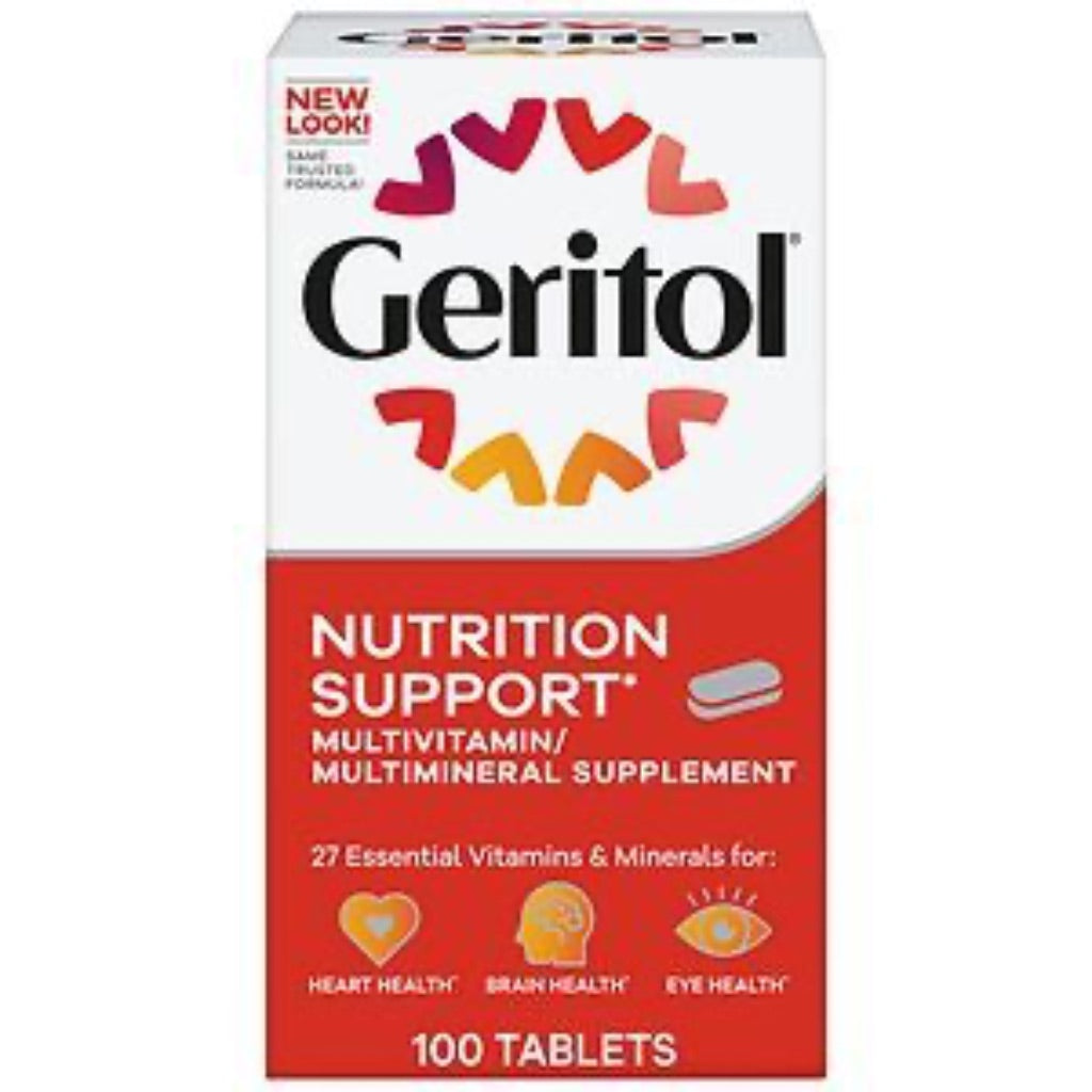 Geritol (1Pk  100Ct) Multivitamin Supplement  27 Essential Vitamins & Minerals
