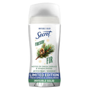 Secret Fresh Antiperspirant Deodorant for Women | Fireside Fir with Fresh Spruce & Sandalwood Scent | 2.6 oz