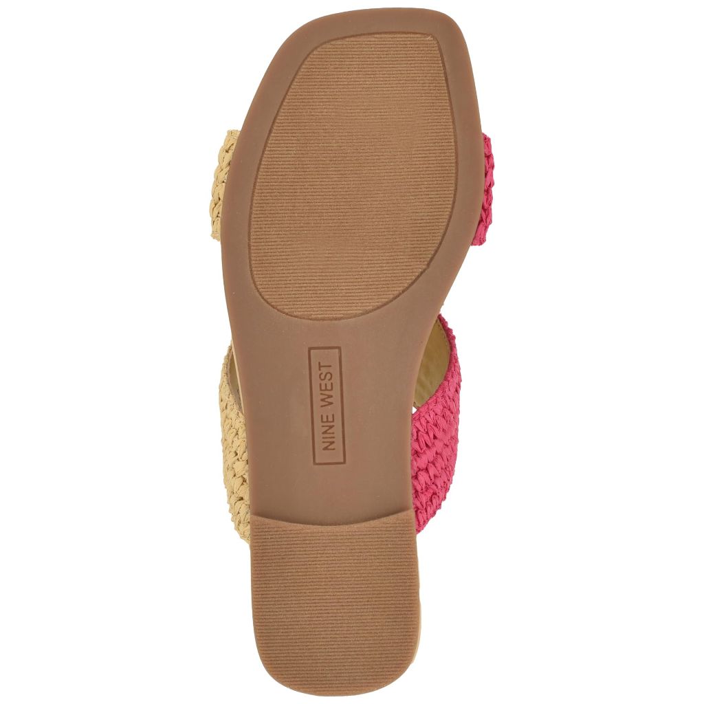 Nine West Women's Quara Sandal, Light Natural/Pink 111, 7