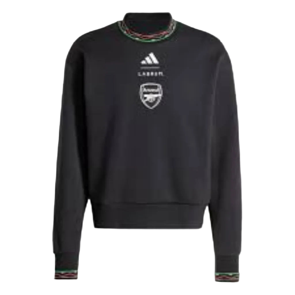 Adidas Men's Arsenal Seasonal Doubleknit Crew Sweatshirt, Black, XX-Large