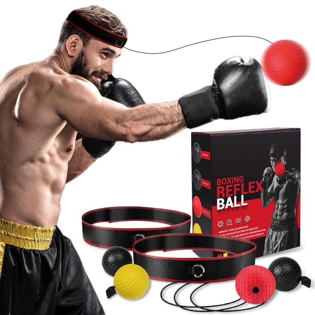 KTEBO Boxing Reflex Ball Headband Set