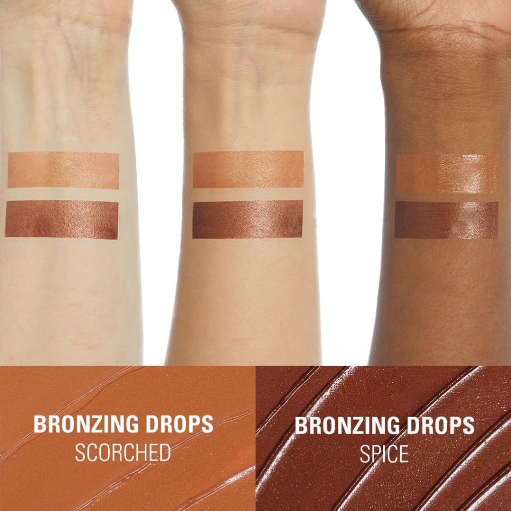Revolution Beauty London Bright Light Bronzing Drops for Face & Body - Bronze Scorched, 0.77 fl. oz.