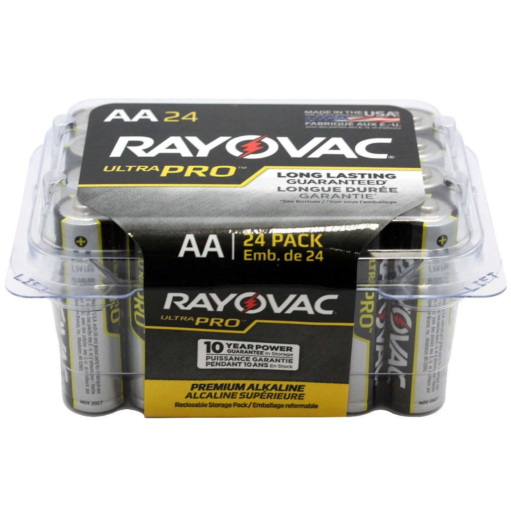Rayovac Ultra Pro Alkaline AA Batteries, 24 Pack