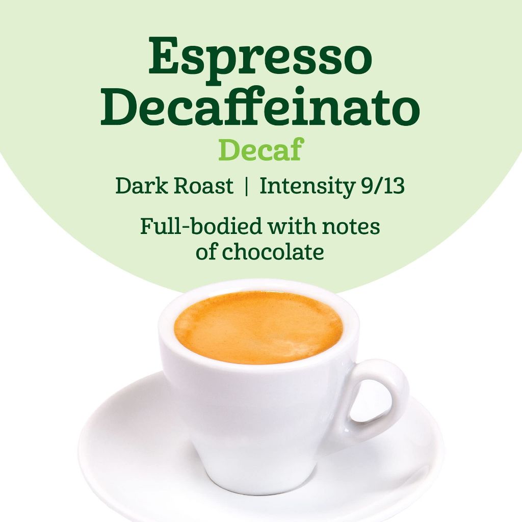 Amazon Fresh Espresso Decaffeinato Dark Roast Aluminum Capsules, Intensity 9/13, 50 Count (5 Packs of 10)