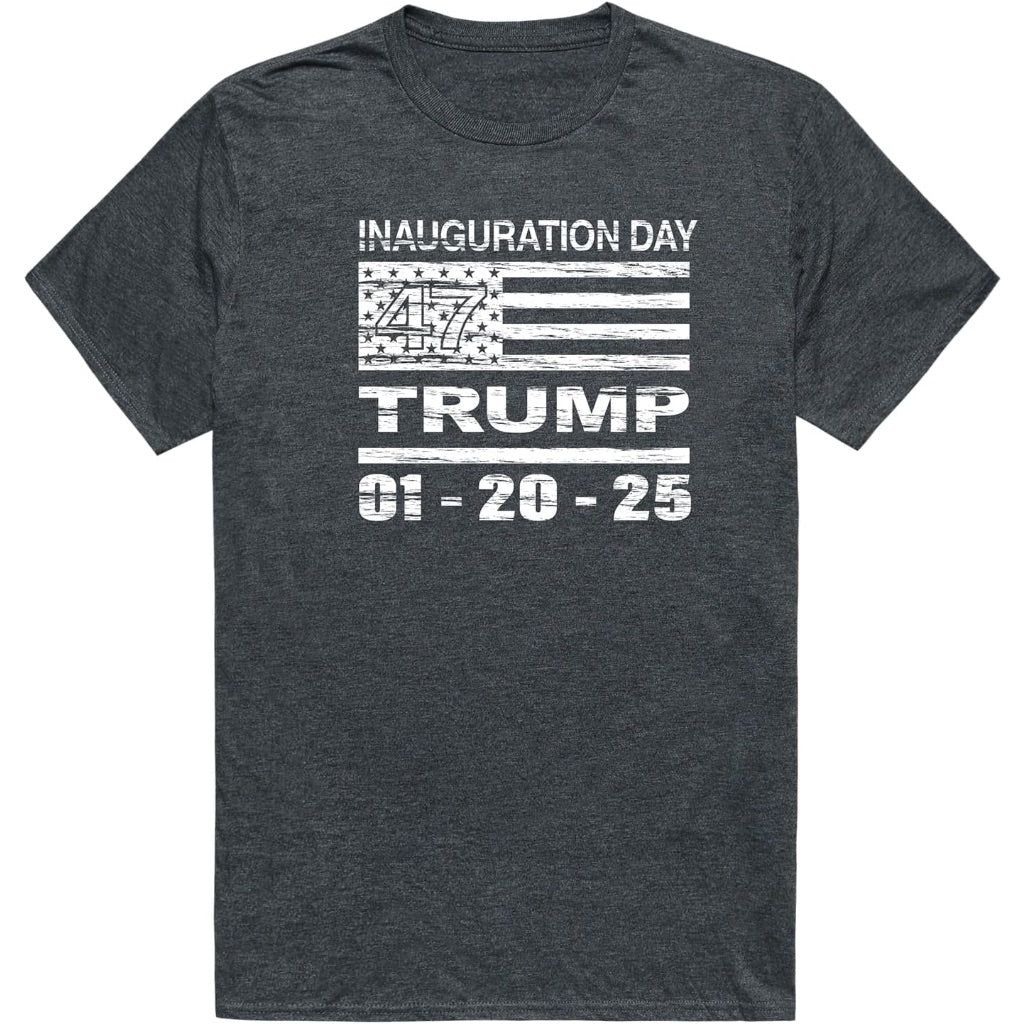 Rapiddominance Men's Distressed Campaign T's Trump 2 T-Shirt - Heather Charcoal, Size XL