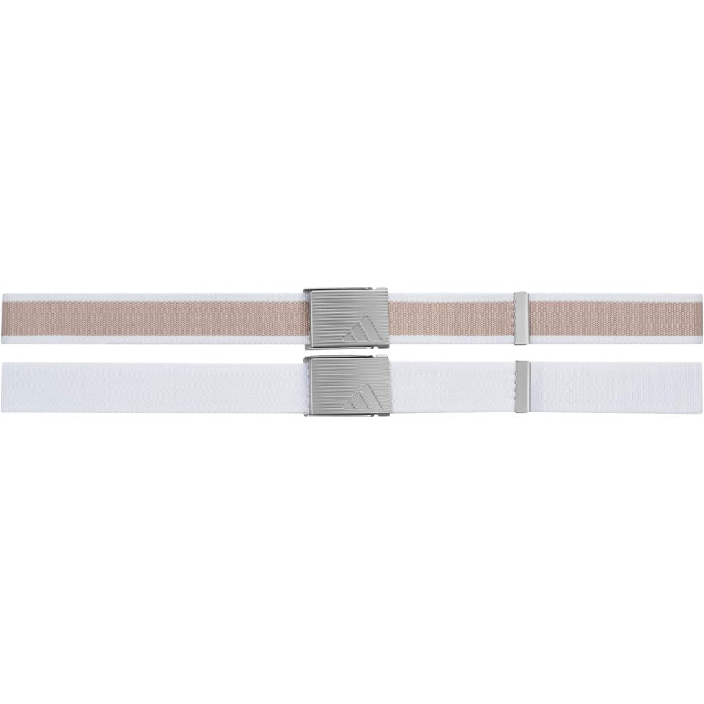 adidas Women's Stripe Web Belt - White/Wonder Taupe, One Size