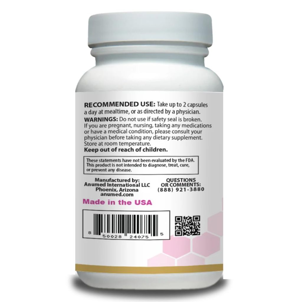 AnuMed Women's Multivitamin with Iron, Vitamin D3, Magnesium, B-Complex & Herbal Support | 60 Capsules Energy,