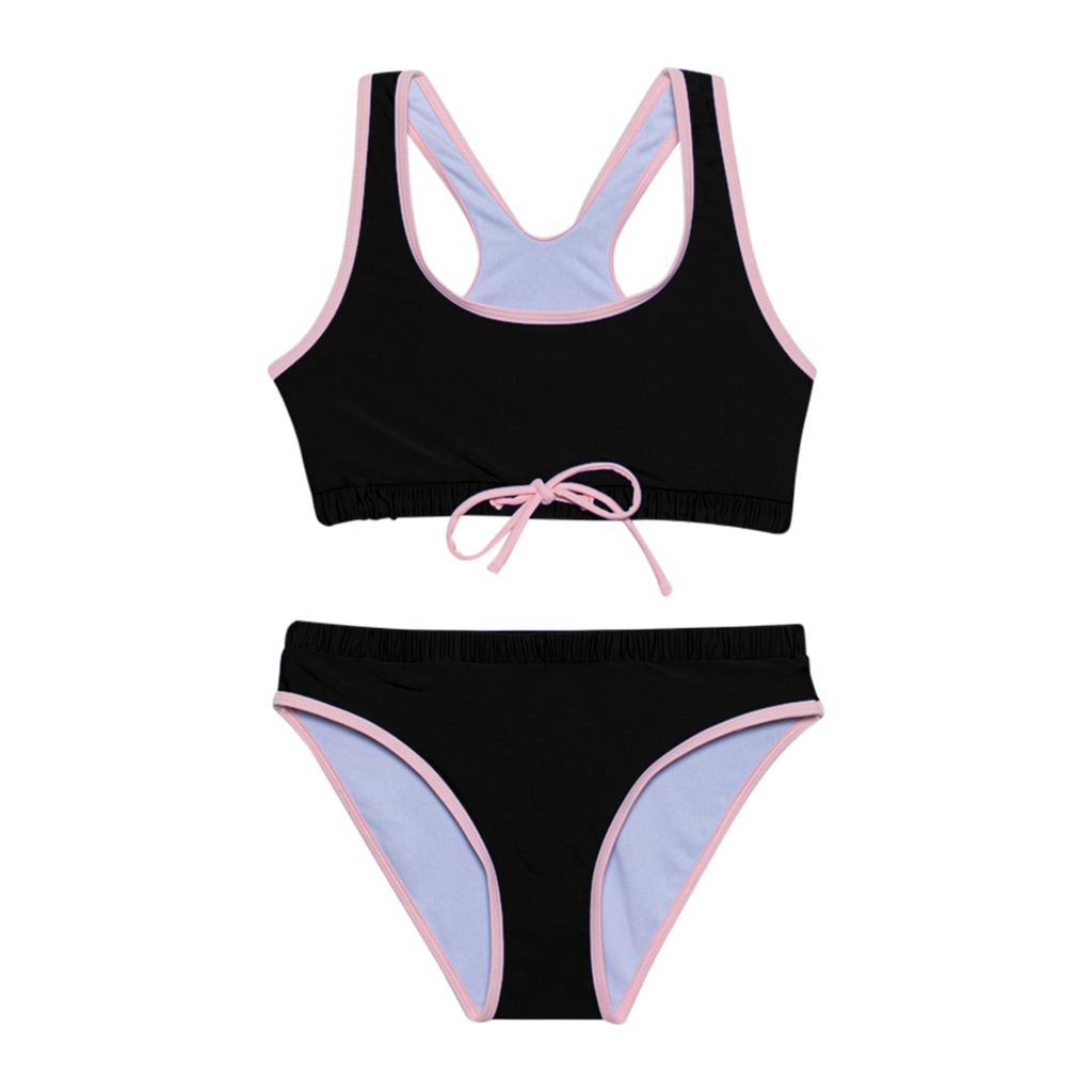 Gottex Girls Black Colorful Two Piece Swimsuit, 7