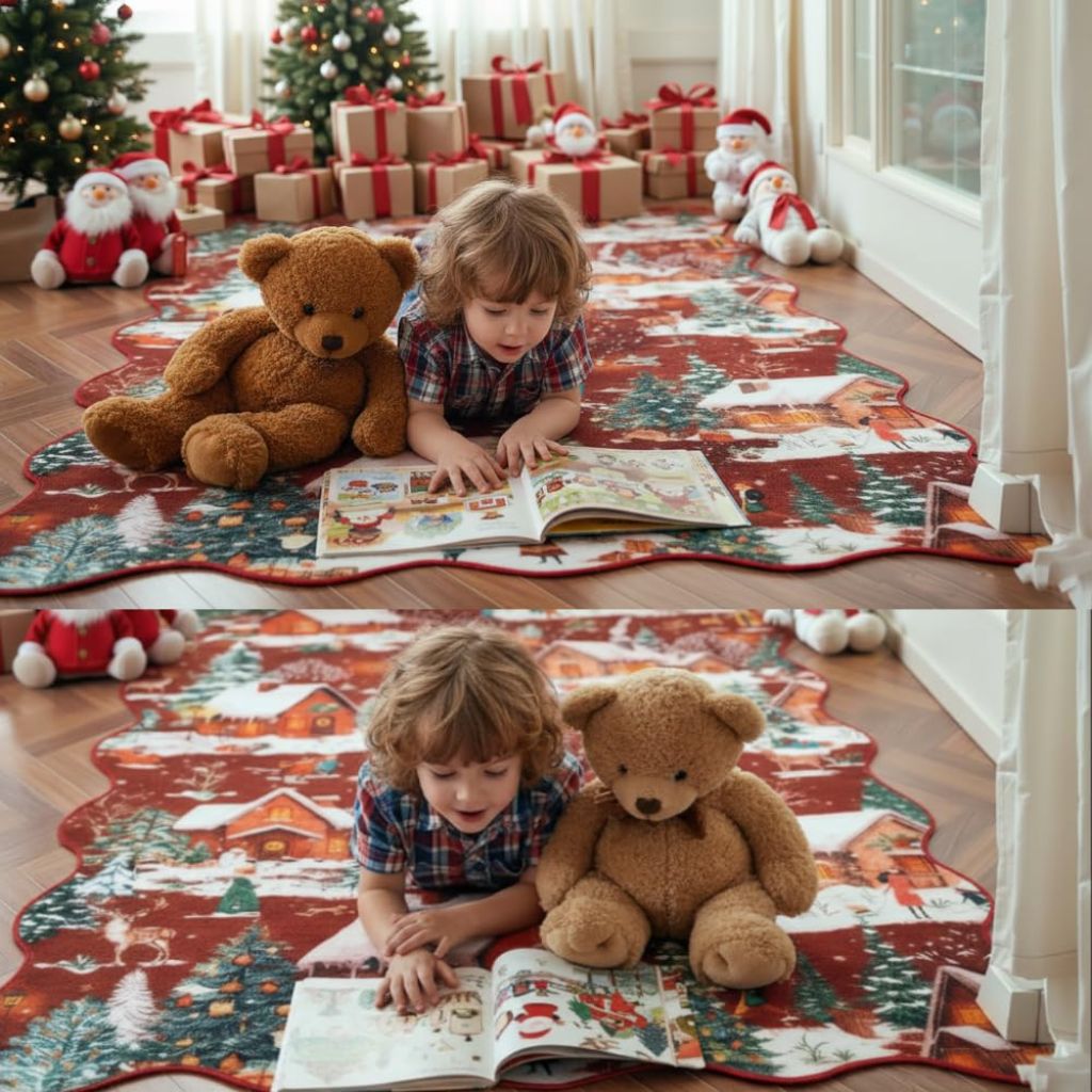 Wonnitar Christmas Area Rug, 5'x7'