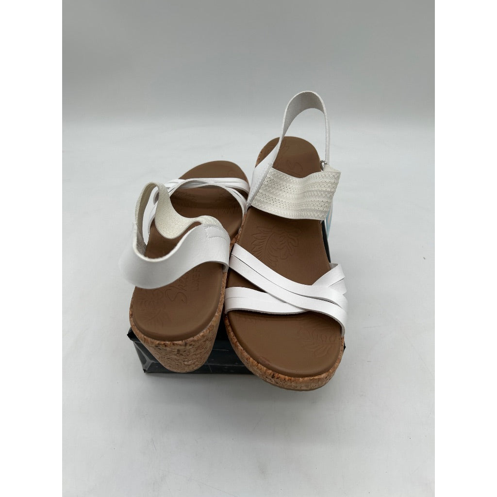 Skechers Women's Brystol Night Skies Wedge Sandals, White - Size 8.5