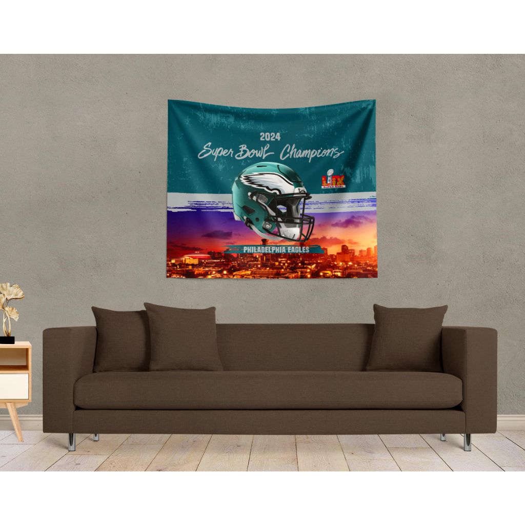 Northwest Philadelphia Eagles NFL 2024 Super Bowl 59 Champions Wall Hanging, 34 x 40 inches