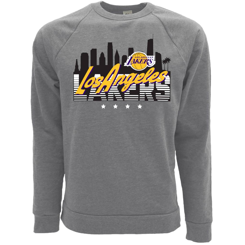 Los Angeles Lakers NBA Officially Licensed Tri-Blend Crewneck Sweatshirt Flyline, XX-Large