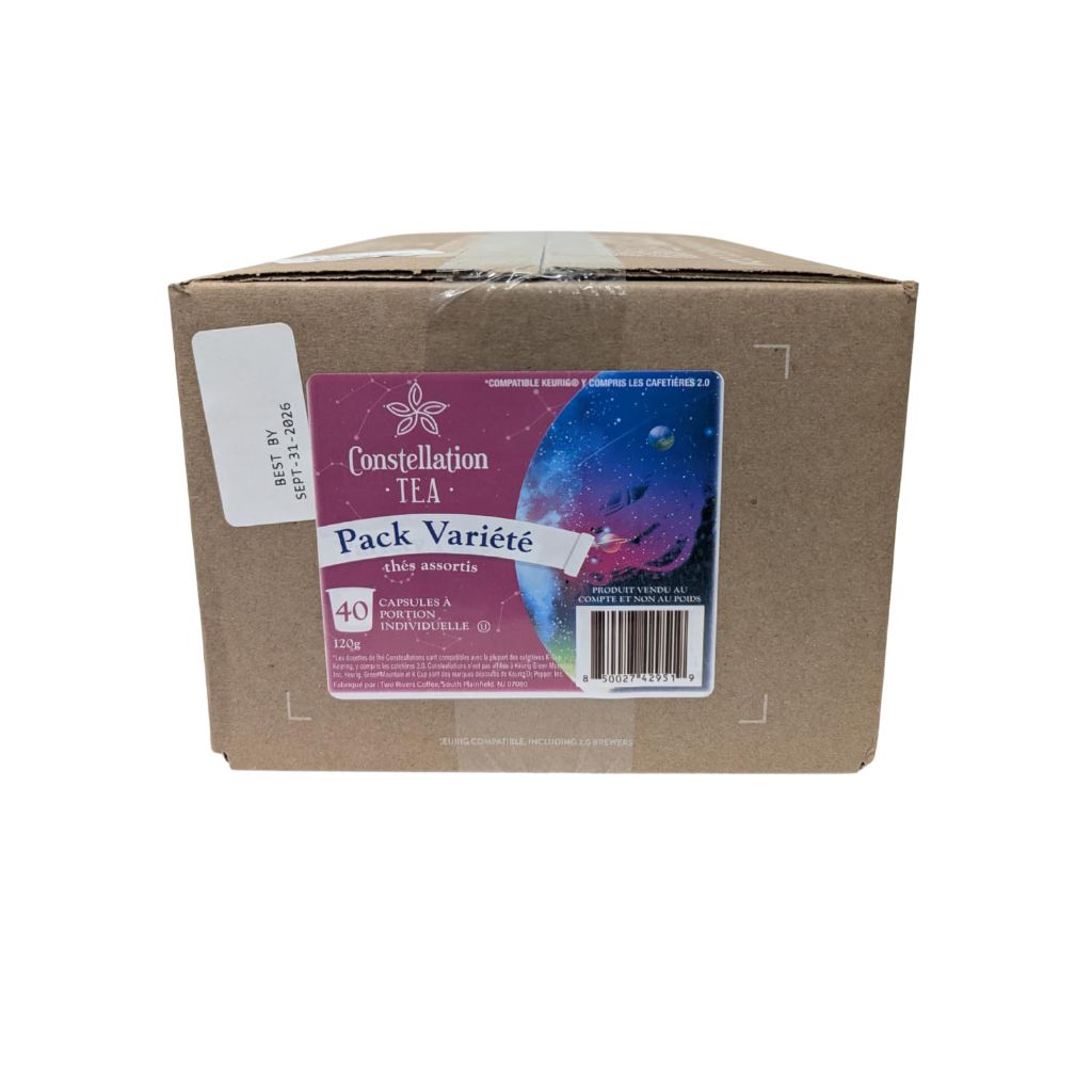 Constellation Tea Assorted Variety Pack Sampler Keurig K-Cup Tea Pods, 40ct.